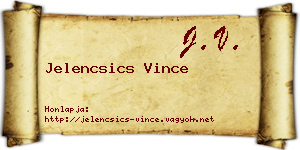 Jelencsics Vince névjegykártya